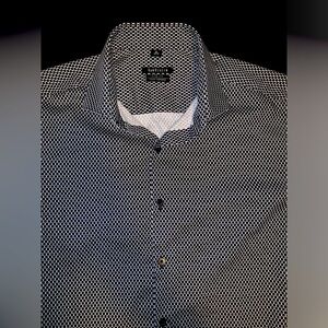 VAN HEUSEN | Black&White | Hex. Design | Slim Fit | Fresh Defense